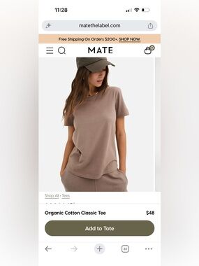 Mate the label Organic Cotton Classic Tee - xs